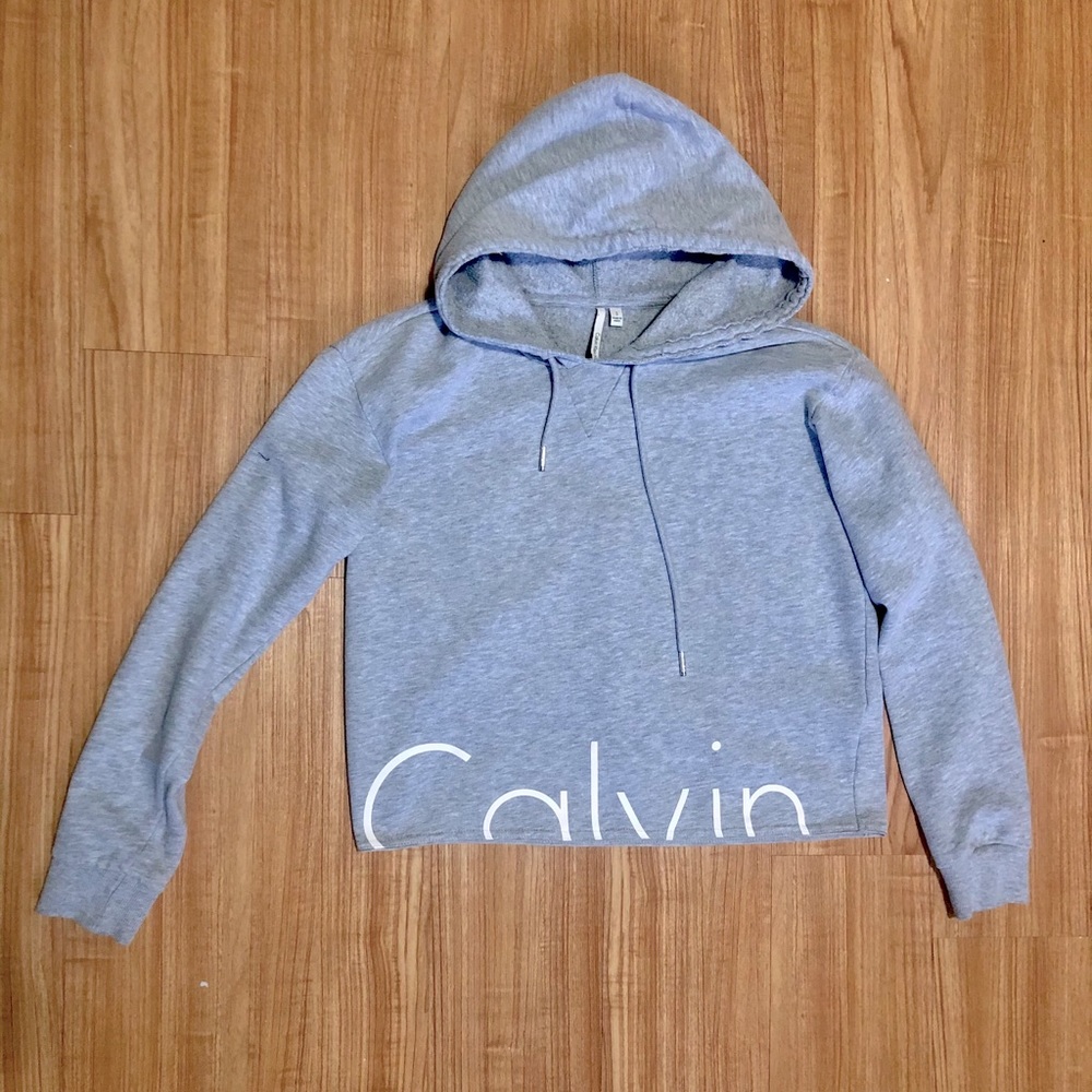 Calvin Klein Cropped Hoodie Sweatshirt